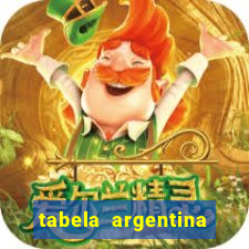 tabela argentina torneo betano